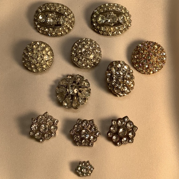 Vintage Rhinestone Buttons - Picture 4 of 4